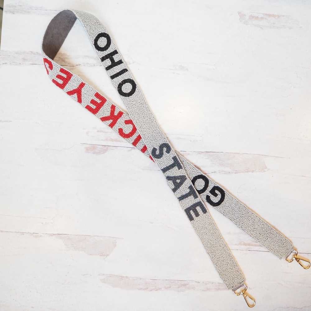 COPY - Beaded Ohio State Go Buckeyes Collegiate Game Day Purse Strap